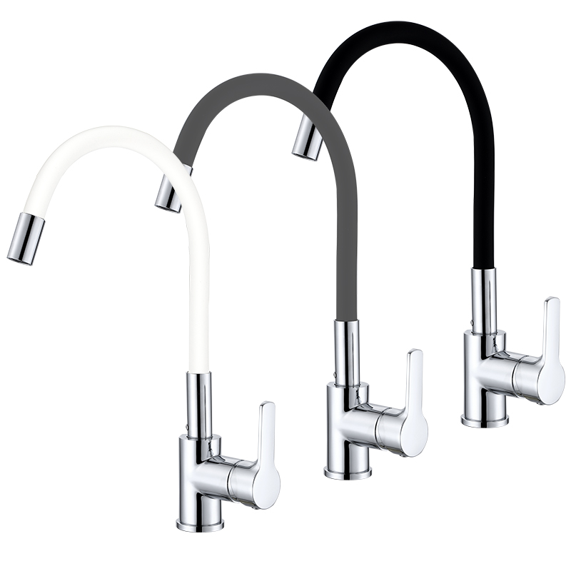 YF200110001 ас үй керек-жарақтары силикон шлангісі жоғары доғалы әмбебап түтік ас үйге арналған раковинаға арналған су шүмегі Азық-түлік класы икемді силикон шлангі Қара