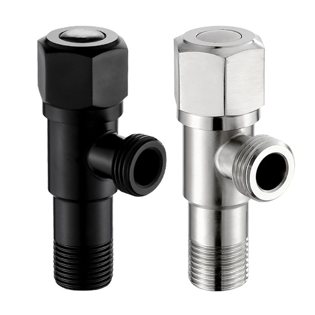 YF230400004 Тот баспайтын болаттан жасалған ваннаға арналған душты өшіру клапаны Ыстық суық суға арналған бұрыштық клапан су тот баспайтын щеткалы бұрышты тоқтату клапаны