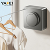 YF7183 خط لباس‌های بیرونی بدون افتادگی جمع‌شونده لباس‌های سنگین خشک‌کننده خط لباس‌شویی دیواری خط استیل ضد زنگ-15.1 فوت (خاکستری مربع)