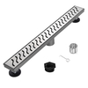 YF41113 Linearibus imber Exhaurire Nigrum cum Brickwork Cover, Rectangulum Solum Exhaurire 304 Steel Black Linear Drains with Accessories