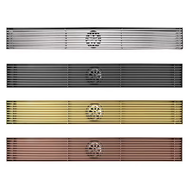 CCCIV Steel Rectangulare Linearibus Exhaurire cum Hair Strainer cum Latus Outlet pro balneo pessum