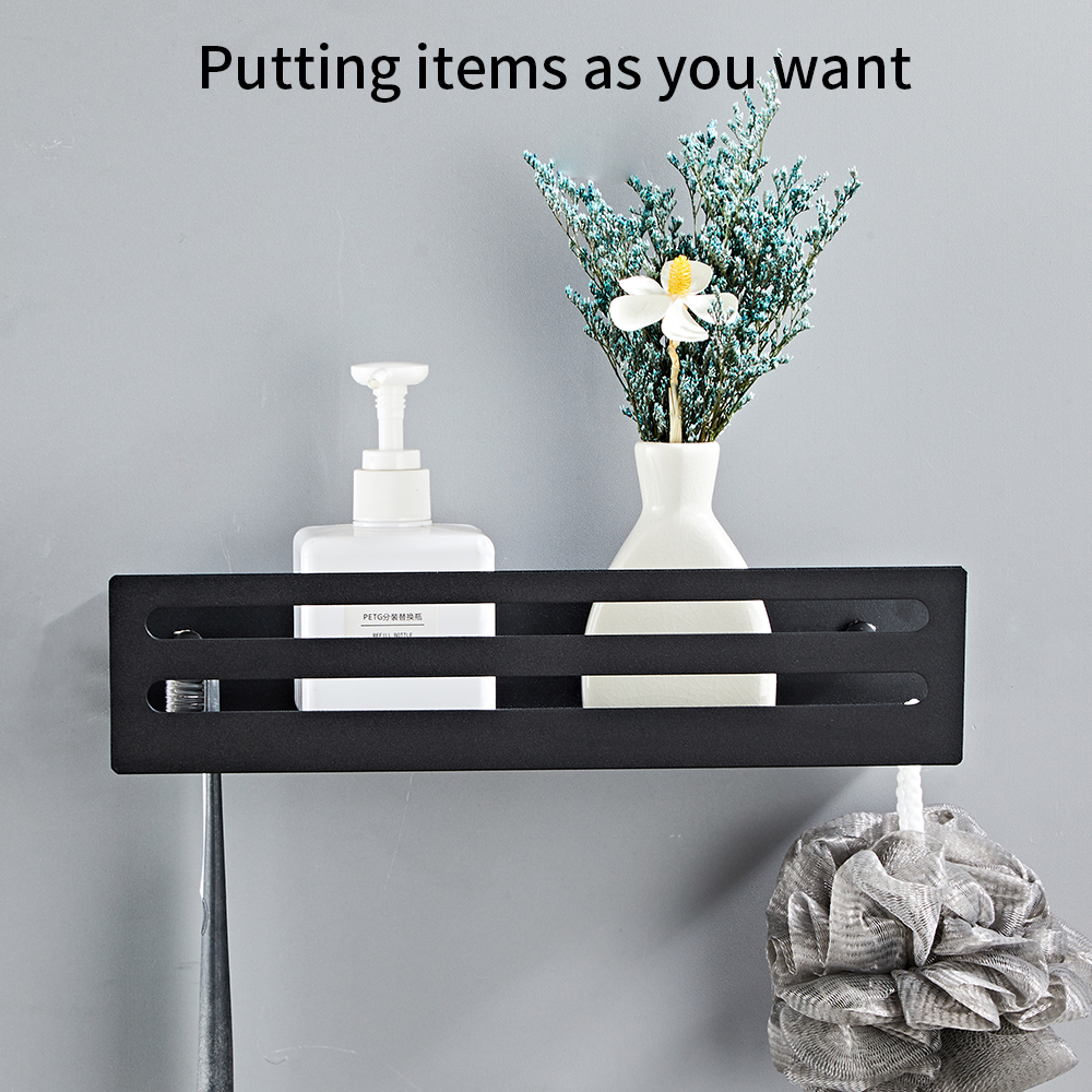 YF5312 Floating Shelf for Bathroom, Kitchen, Toilet Wall Mounted Shower Repono Organizer Holder Rack