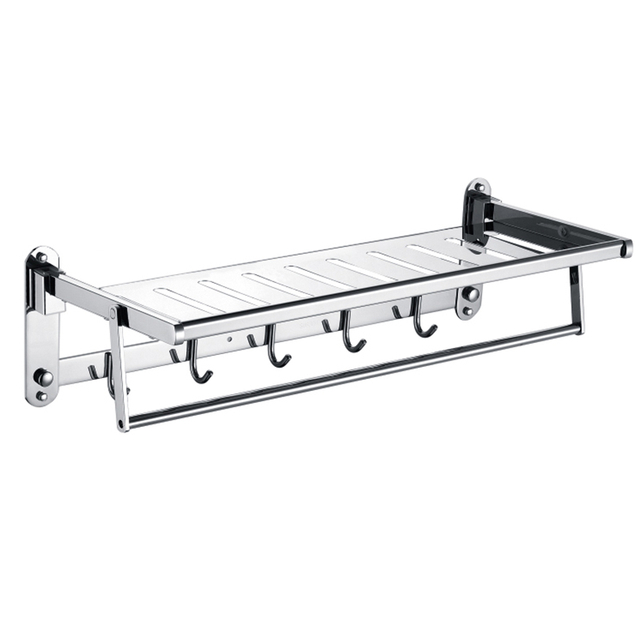 YF210910005 Bathroom Towel Rack with Single Towel Bar Towel Shelf Wall Mounted Rustproof Steel for Bathroom Lavatory Hotel 