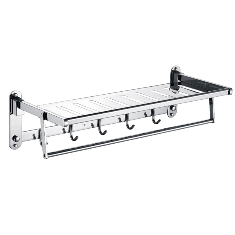 YF210910005 Bathroom Towel Rack with Single Towel Bar Towel Shelf Wall Mounted Rustproof Steel for Bathroom Lavatory Hotel 