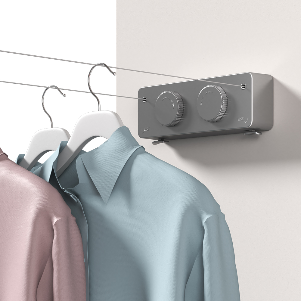 YF7125-1 Retractable Clothesline - 16.7Ft Vestimenta Didymi Siccatio Lauandi Linea Indoor, Retractable Vestimenta Lineae ad Pendentem Outdoor, 