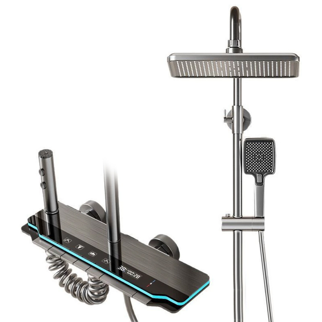 YF230530025 Pluvia Imber Caput et Slide Bar Handheld Shower Faucet Wall Mounted Combo Set Inclusa Valvae et Trim Kit pro balneo