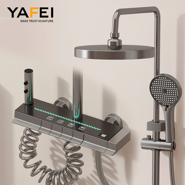 YF230530048 جدید لگژری شاور ٹونٹی سیٹ گرم پانی کے باتھ روم باتھ شاور سیٹ