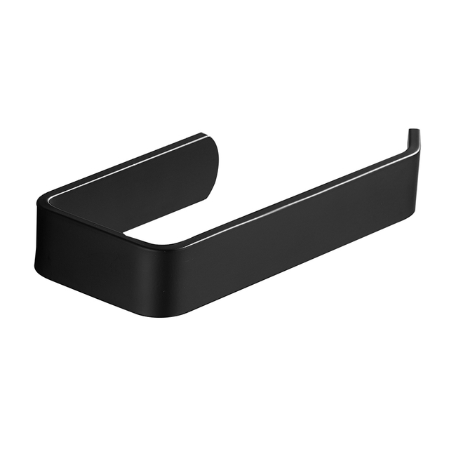 YF3502 Toilet Paper Holder Punch-Free Wall Mount Towel Rack Black Fashion Space Aluminium Bathroom Paper Shelves Kitchen Accessories