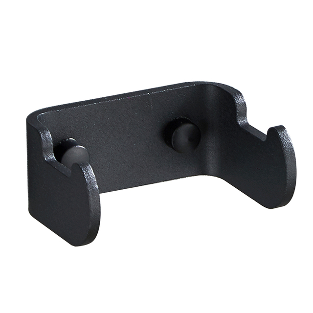 YF9503 Matte Black Bathroom Double Towel Hook Coat/Robe Clothes Hook for Bath Kitchen Modern Hotel Style