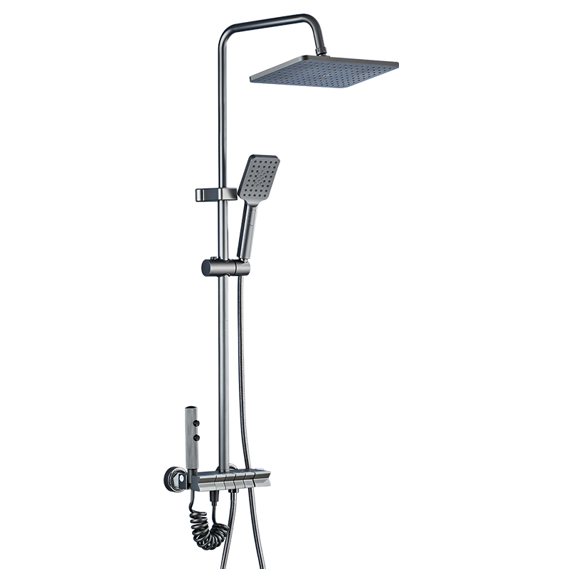 YF230530029 Жоғары жылдамдықты алюминий айналмалы қосқышы ваннаға арналған су араластырғышы Қабырғаға орнатылған жауын-шашынға арналған фортепиано пернесі жұмсақ және ағынды бүріккіш үлгісі бар душ құлаққаптары