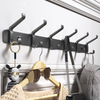 YF9116 Wall Mounted Hanger Slat Shelf Rack Multifunction Metal Door Coat Hook Rails for Vestimenta