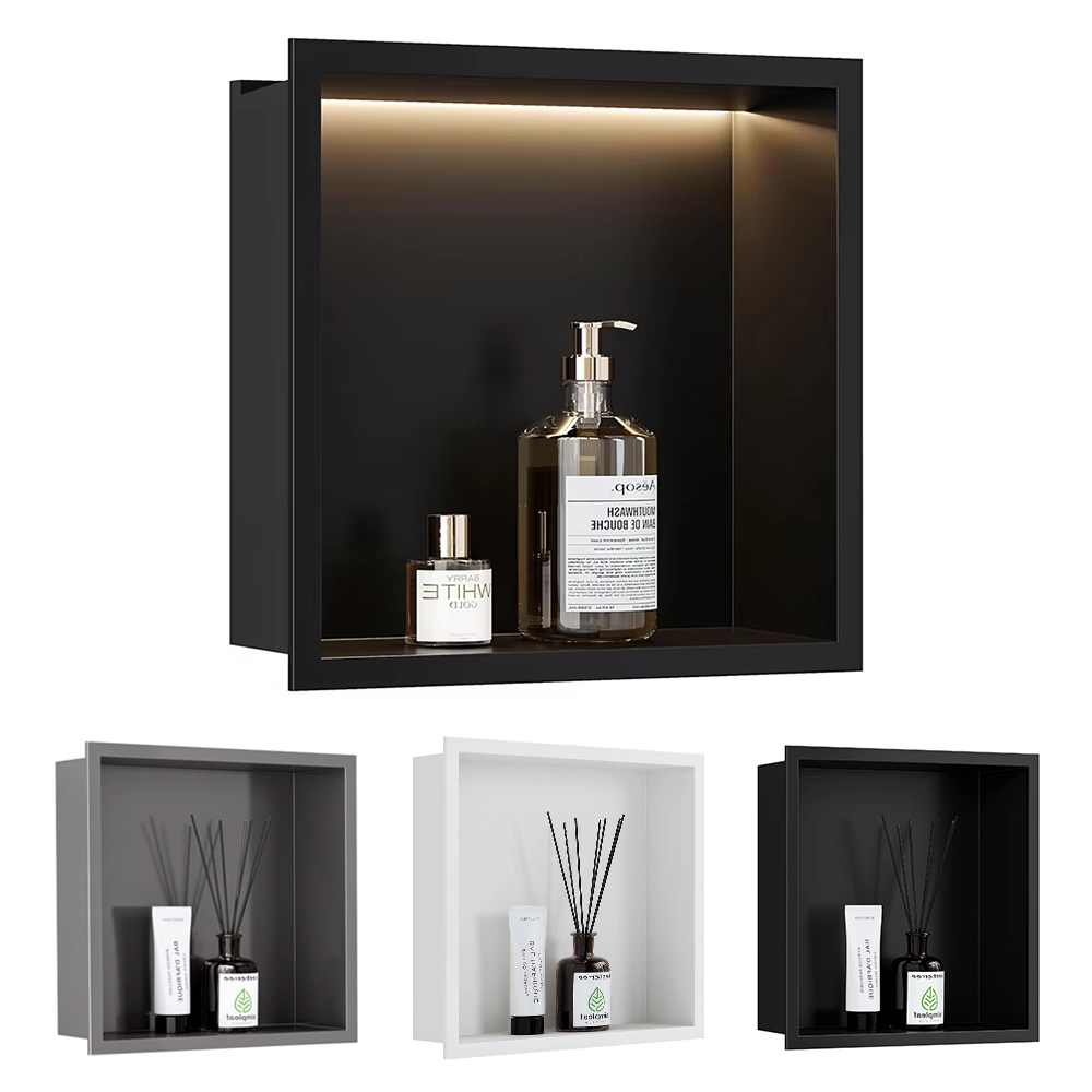 YF61119-1 imber Niche cum DUXERIT lux Matte Nigrum non Tile opus Wall Angulus cum 3000K Non Dimmable DUXERIT lux