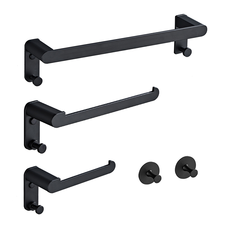 YF1302 Aluminium Bath Hardware Set with Latrina Paper Holdel Robe Towel Hook Linteum Racks pro Bathroom Wall Mounted