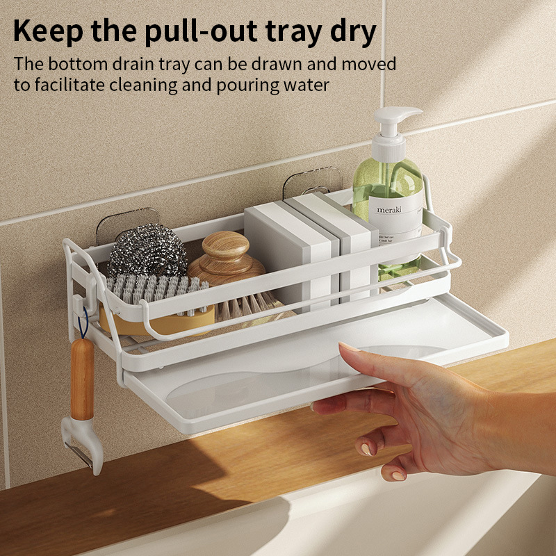 YF500100010 қабырғаға орнатылатын металл сақтау сөресі, раковинаға арналған дренаждық сөре, ас үйге арналған сөре, ас үйдегі қоқыстарды сұрыптау