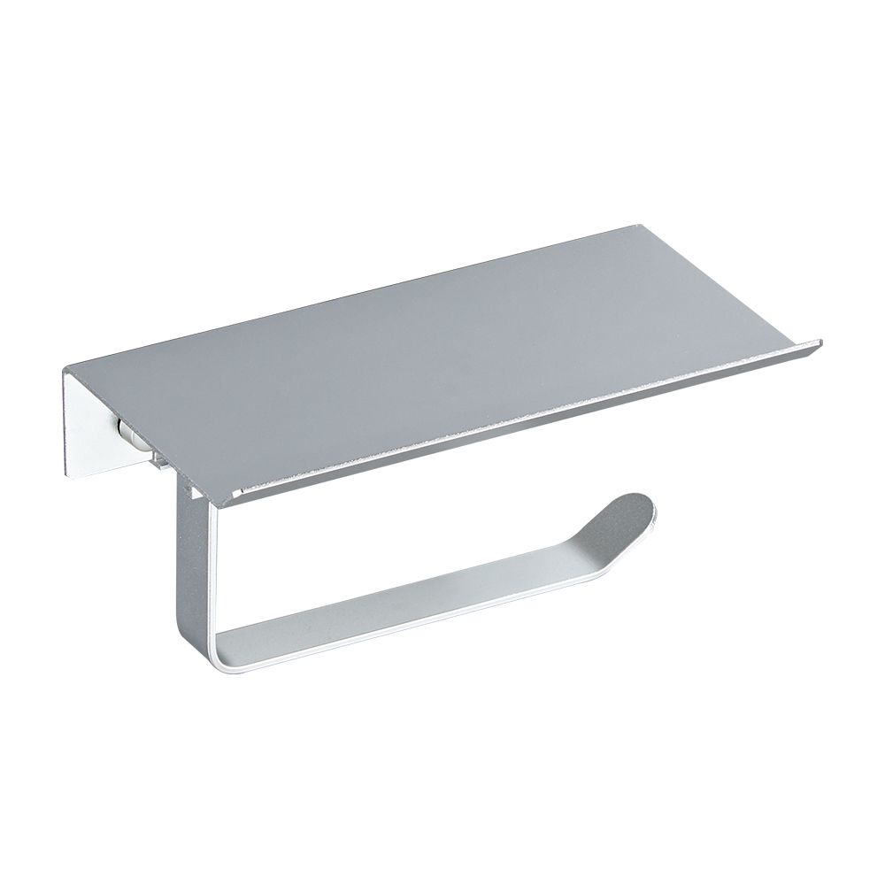 YF3333 Paper Towel Holder with Shelf, Wall Mount 2-in-1 for Kitchen Shower Bathroom Organizer Repono