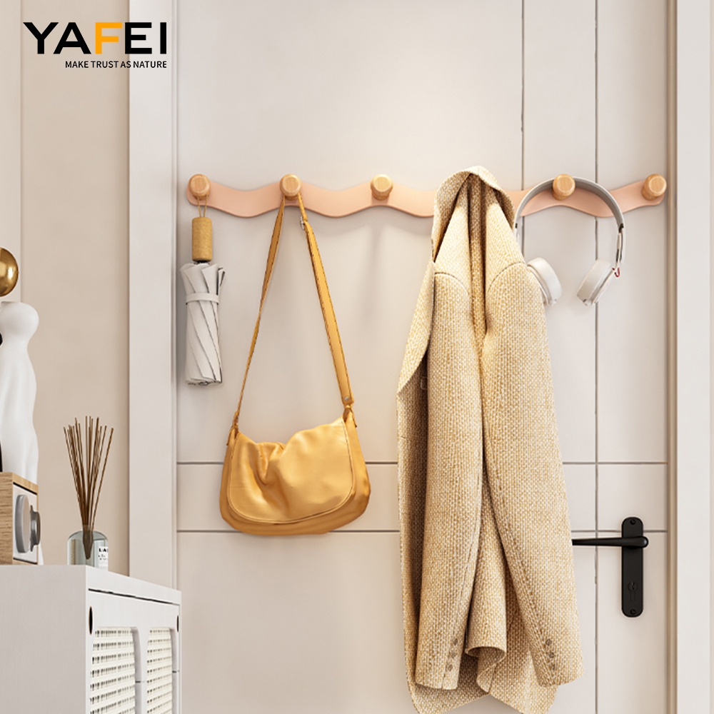 YF9111 Жаңалықты сақтауға арналған ақ саңырауқұлақ басы пішінді кіреберіс есік қабырғаға ілулі қатарлы ілмек