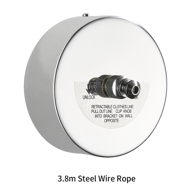 YF7114 Wall Mounted Indoor Lauandi Retractable ABS Plastic Lotio Line Vestimenta siccatio Rack Retractable Clothesline