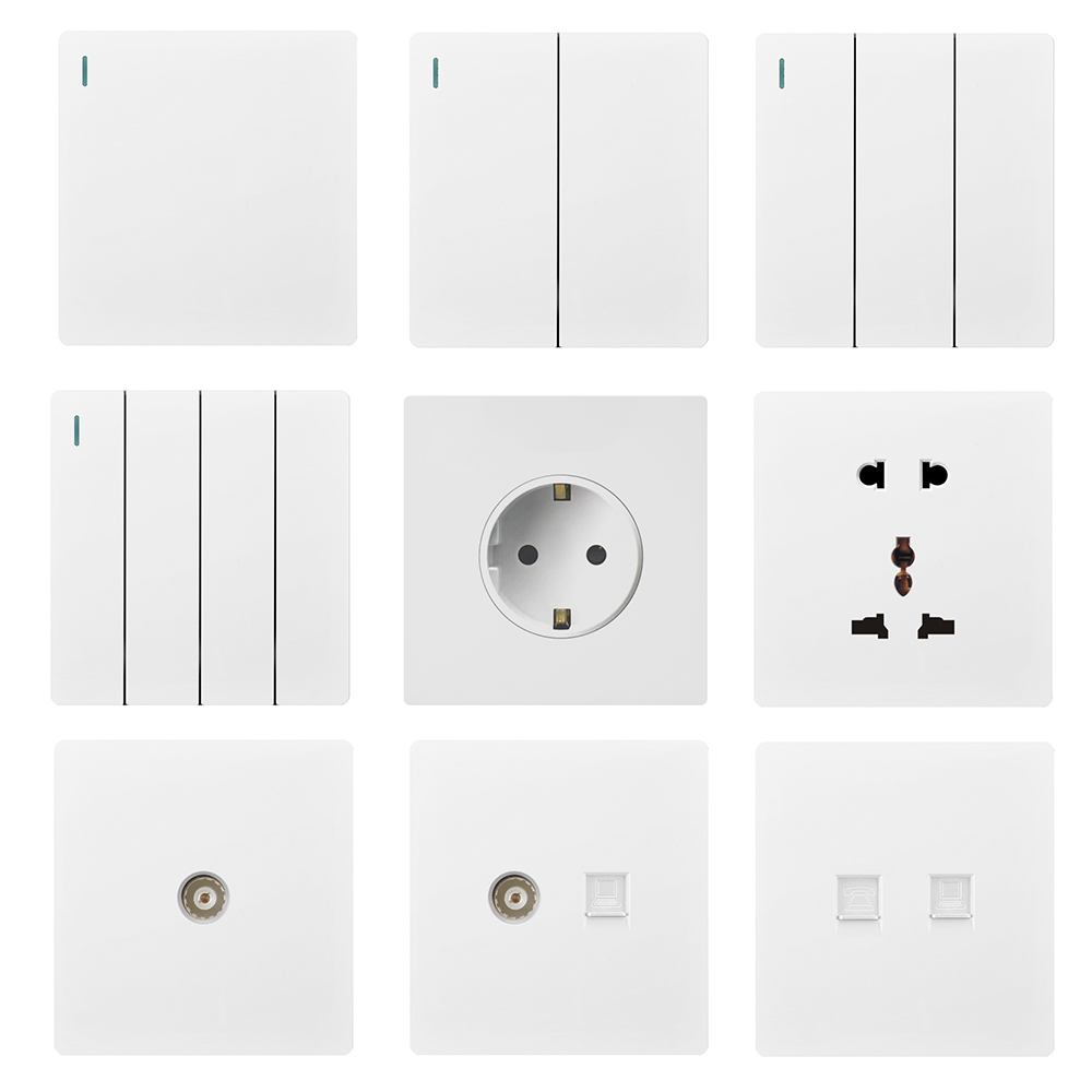 YF310100004-alba lux SWITCH 13Amp Power Electrical 3 Pin Universal UK Standard Wall Socket 