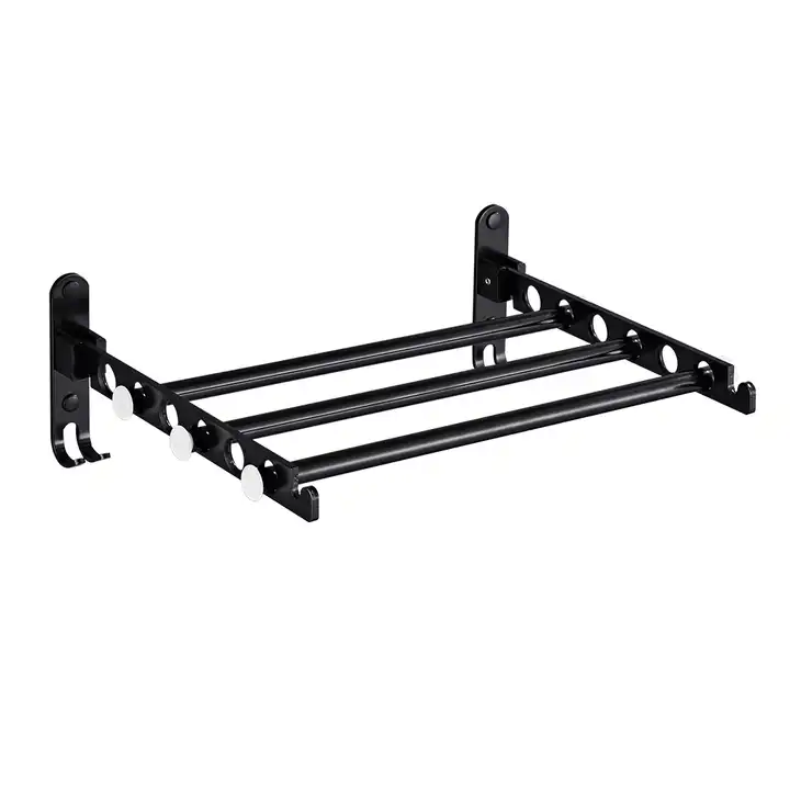 YF7101 Алюминий қорытпасы жабық сыртқы кеңейетін қабырғаға орнатылатын шүберек кептіруге арналған стенд Кір ілгіш жиналмалы киім құрғақ сөре