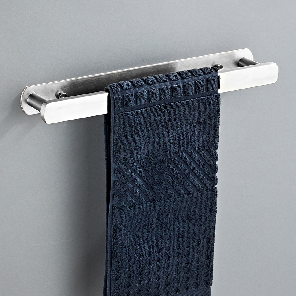 YF61307 304 Steel Towel Rack Toilet Single Pole Hotel Towel Bathroom Towel Pole Shelf Home And Kitchen