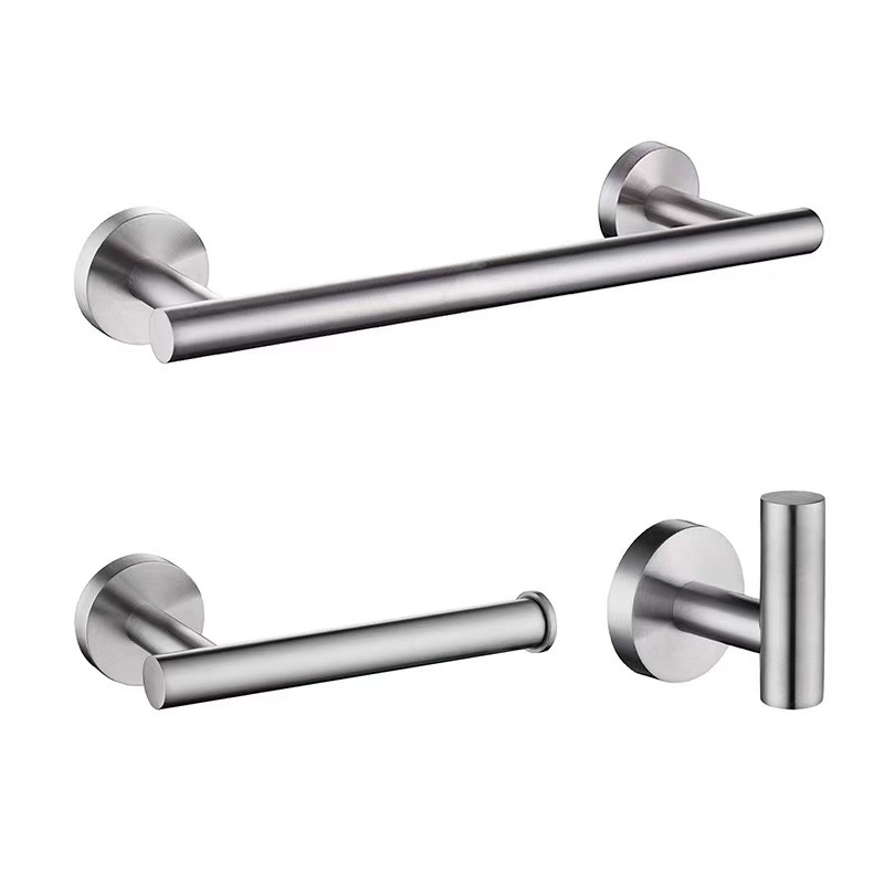 YF66101 Modern Chrome-patella Argentea Color 3pcs Wall-escenderunt Bathroom et Latrina Accessories Pone