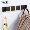 YF9150 Kait Mantel Tempat Tersembunyi Lipat Kait Dinding Tugas Berat Kait Handuk untuk Kamar Mandi Kait Mantel Dapat Ditarik Kait Dinding Aluminium Ruang Kait Gantung untuk Lemari Syal Topi Jubah Tas Dompet Kunci 