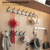 YF9116 Wall Mounted Hanger Slat Shelf Rack Multifunction Metal Door Coat Hook Rails for Vestimenta
