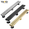 YF41113 Linearibus imber Exhaurire Nigrum cum Brickwork Cover, Rectangulum Solum Exhaurire 304 Steel Black Linear Drains with Accessories