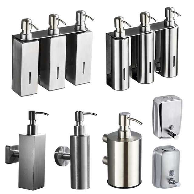 Commercial Wall Mount Steel Soap Dispensator Rust-Proof Lining Liquid Hand Sanitizer Dispensator Latrina