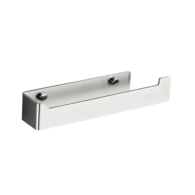 YF62151 SUS304 Wall Mounted Toilet Roll Holder Drilling Libitum, Matt Black Bathroom Toilet Paper Rack