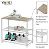 YF7133-2 Shoe Rack Organizer with Sedem for Entry Cubiculum Closet Living Room Hallway