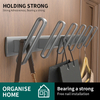 YF9115 Metal Coat Hook Rail para sa Coat Hat Towel Purse Robes Anti-Rust Clothes Hook para sa Entryway