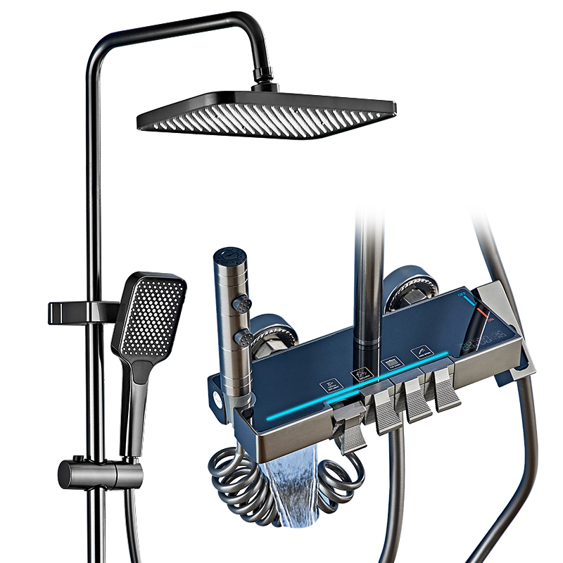 YF230530028 Hot Frigidus Bathroom Tectum Pluviae Ratio Waterfall Smert Thermostatic Imbrium Tap Wall Eques Recondita Fuerunt Caput Set Shower