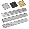 CCCIV Steel Shower Exhaurire Linear imbrem Exhaurire Peniculus Nickel Solum Exhaurire cum Tile insert Grate Hair Filter