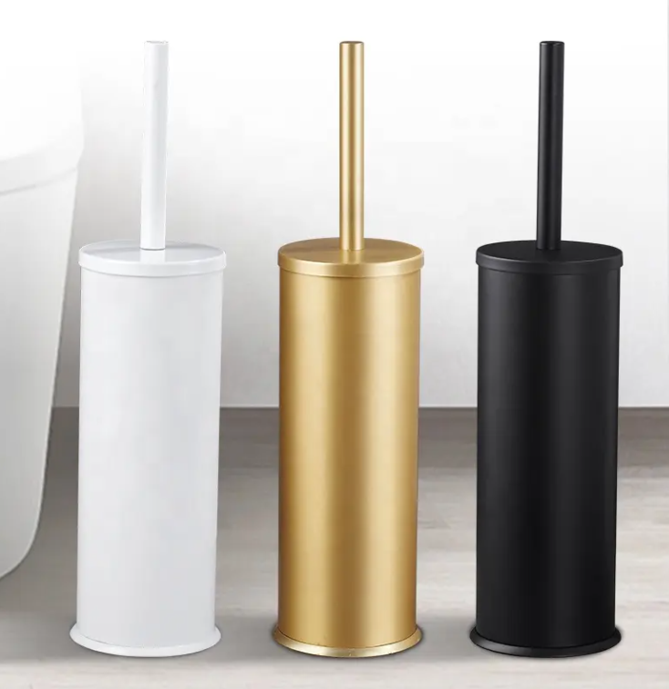 YF65154 Latrina Floor-mounted Latrina Silicone Peniculus Black White Gold Holder Set Home Bathroom Cleaning Brush