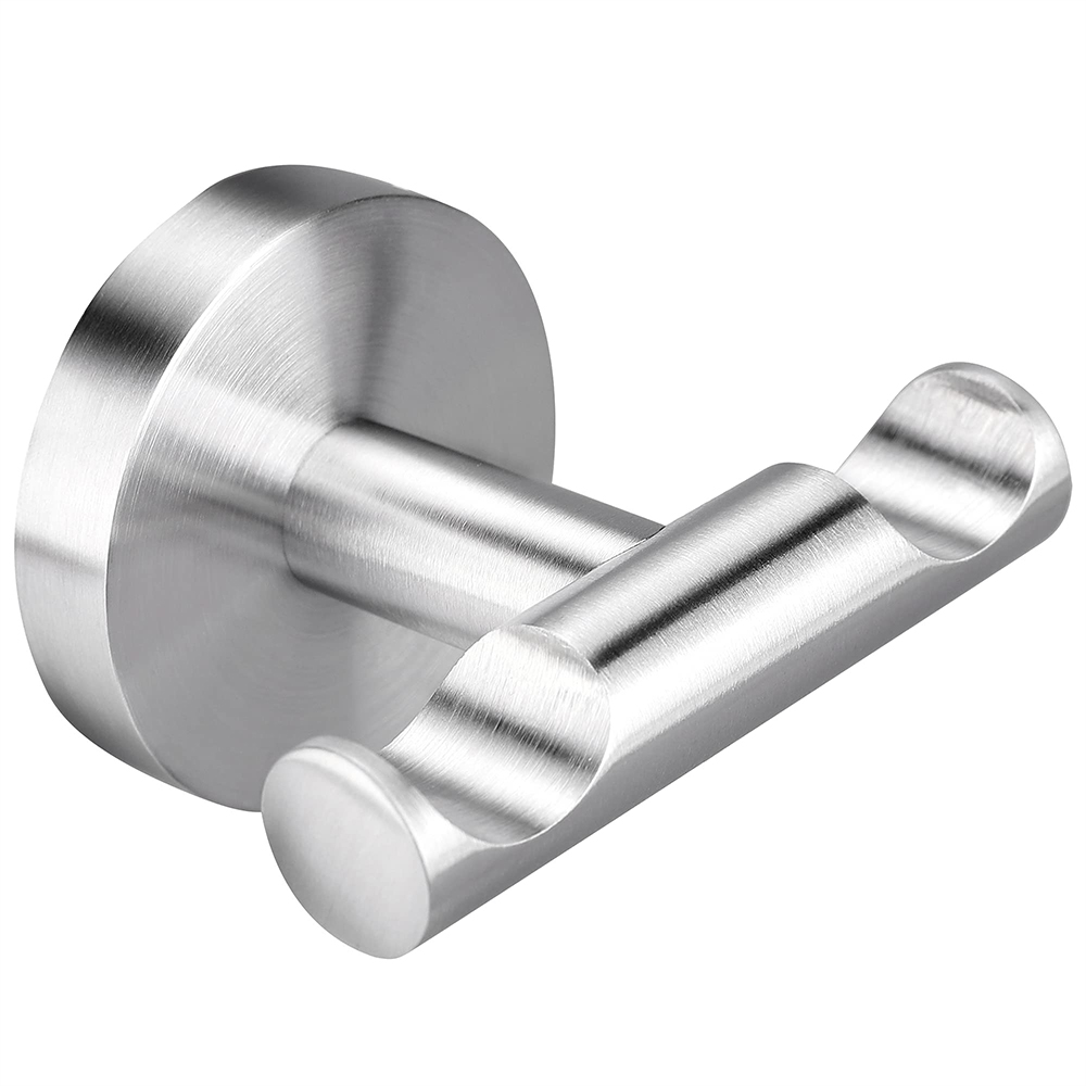 YF64106 Bathroom Duplex Towel Hook 304 Steel Gravis Officium Hangers For Bathrooms Kitchen Livingroom Garage Hotel Waterproof Linteum Hook