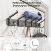 YF9116 Wall Mounted Hanger Slat Shelf Rack Multifunction Metal Door Coat Hook Rails for Vestimenta