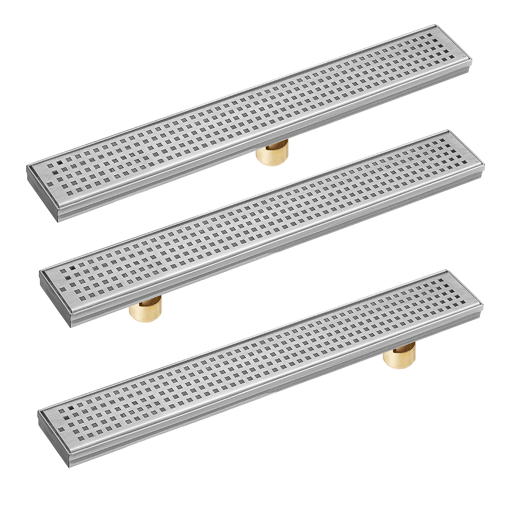 YF41105 щеткалы еден қақпағы Көрінбейтін тақтайша кірістіру арнасы душ канализациясы Жуынатын бөлменің сызықты ұзын еден ағызу