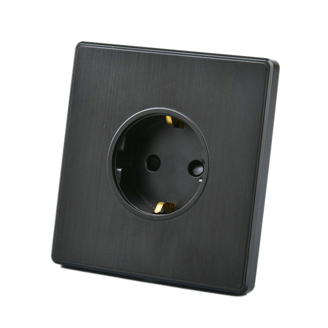 YF310100002-Nigrum EU PC Frame Ultra tenue Skin Feel 1/2/3/4 Gang Universal Electrical Power Outlet Socket Rocker Light Wall Switch