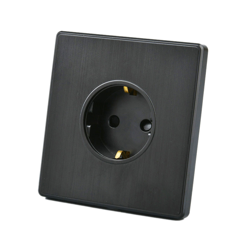 YF310100002-Nigrum EU PC Frame Ultra tenue Skin Feel 1/2/3/4 Gang Universal Electrical Power Outlet Socket Rocker Light Wall Switch